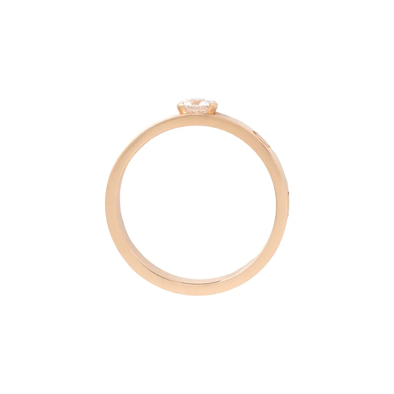 CARTIER 18k Rose Gold Diamonds Rings Women's Rose Gold-2