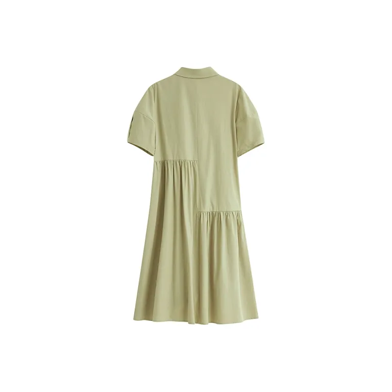 Inman Long Sleeved Dress Women's Khaki Green-1