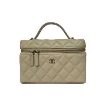 CHANEL Calfskin Shoulder Bag, Crossbody Bag, Handbag Women's Milk Tea