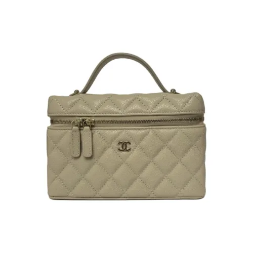 CHANEL Calfskin Shoulder Bag, Crossbody Bag, Handbag Women's Milk Tea
