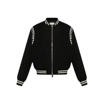 Alexander McQueen Lace Up Detailed Bomber Jacket
