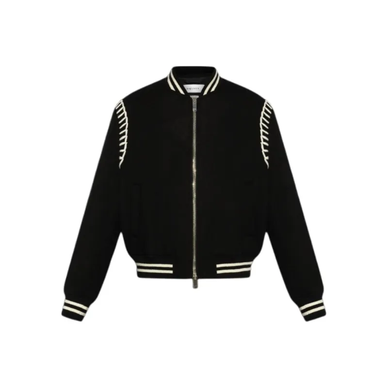Alexander McQueen Lace Up Detailed Bomber Jacket-0
