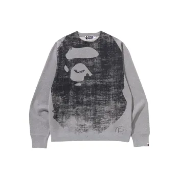 A BATHING APE Head Over Print Crewneck Sweat