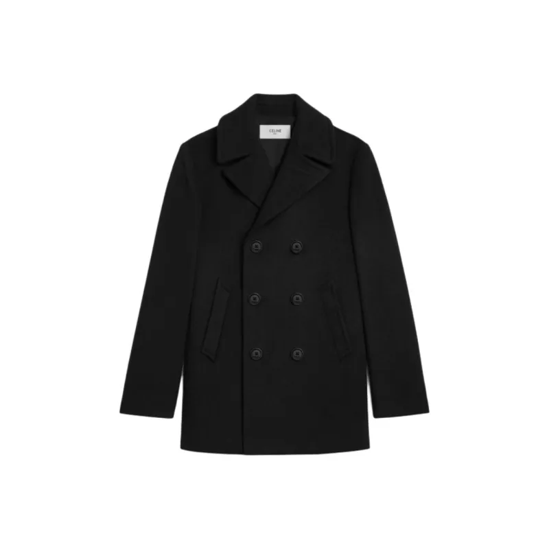 CELINE Collared Button Up Coat-0