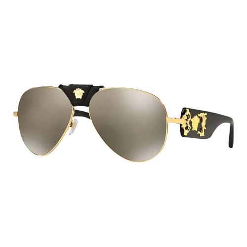 FANSIZHE Metal Irregular Shape Sunglasses Unisex Gold