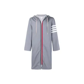 THOM BROWNE Trench Coats Men Gray
