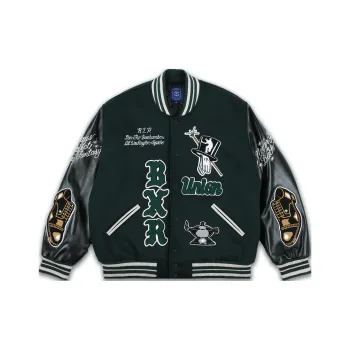 Union Born X Raised Collaboration Jackets Men Emerald Green