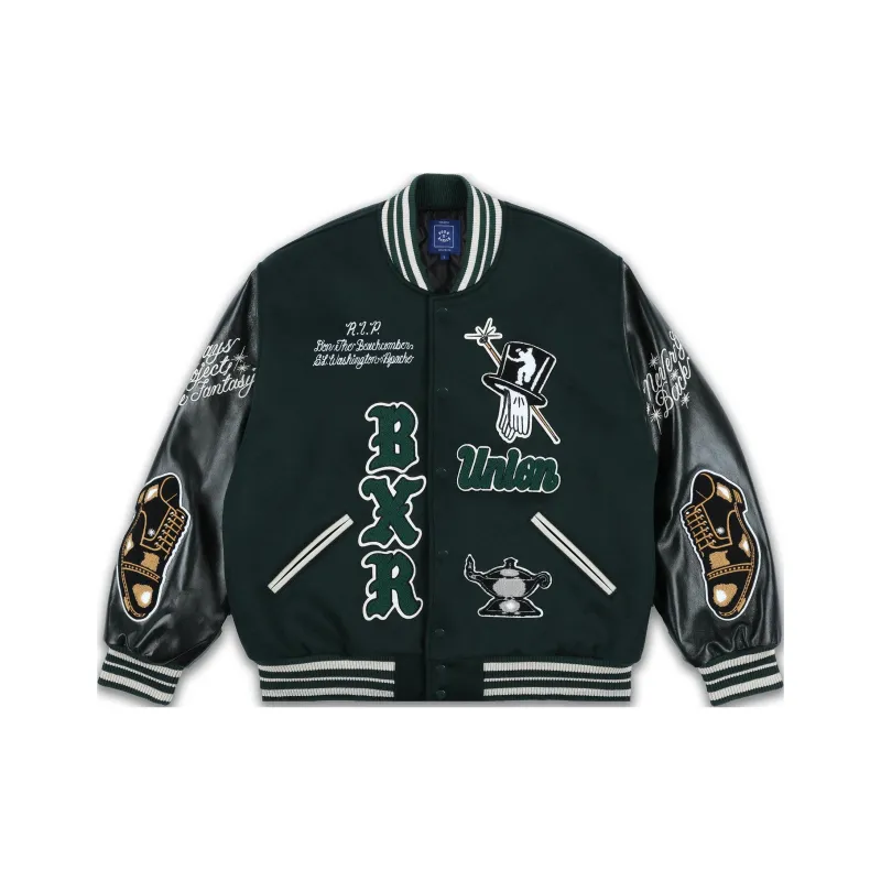 Union Born X Raised Collaboration Jackets Men Emerald Green-0