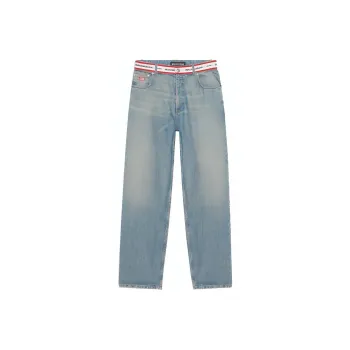 Balenciaga Logo Waistband Denim