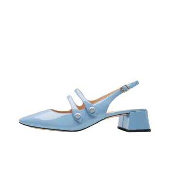 COACH Winley Chunky Heel High Heels 3.5cm Women's Blue
