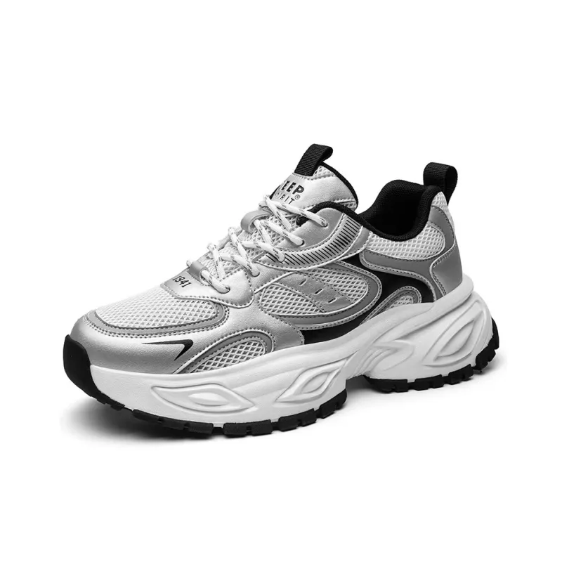 JEEP SPIRIT Slip Resistant, Abrasion Resistant, Breathable, Height Increasing Low Top Chunky Sneakers Men's-0