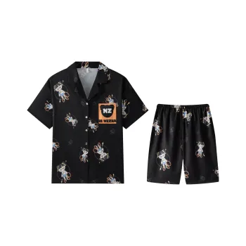 Gongdie x NEZHA,LIANMINGKUAN Pajama Set Unisex Black