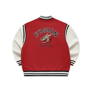 FILA FUSION Baseball Jacket Unisex Elan Red