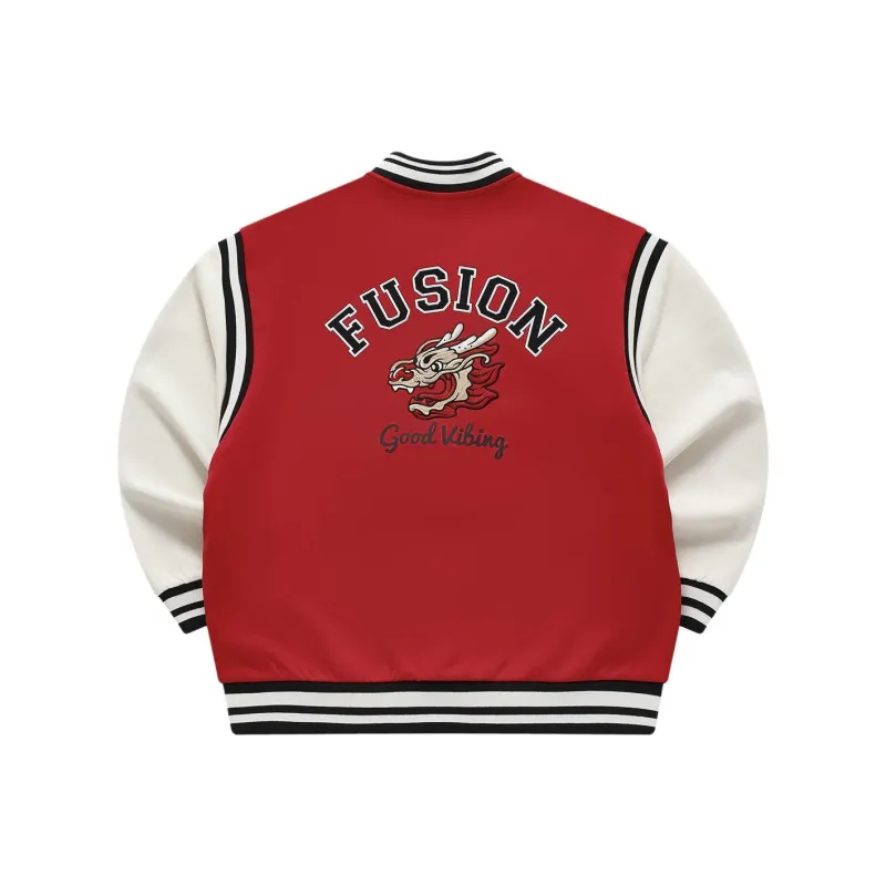 FILA FUSION Baseball Jacket Unisex Elan Red-0