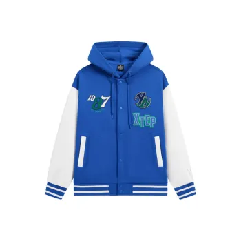 XTEP Baseball Jacket Men's Cloth Blue/Good White