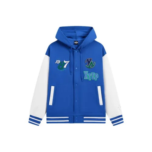XTEP Baseball Jacket Men's Cloth Blue/Good White