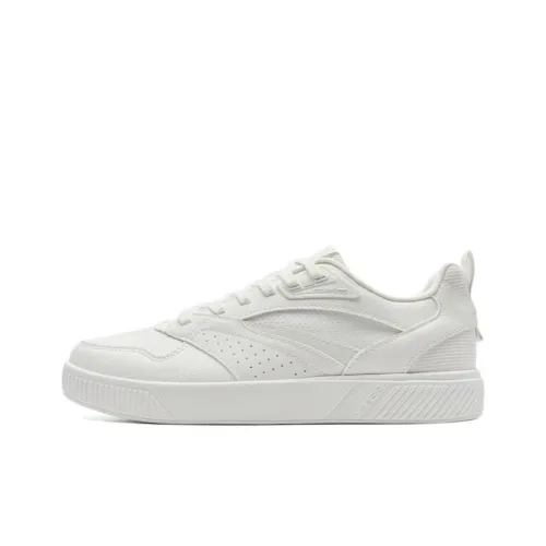 XTEP Non slip Lightweight Low Top Skateboard Shoes Women's Sail White