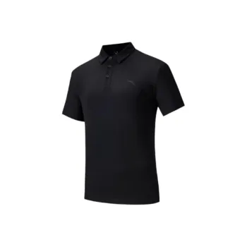 CHAOJIANTA Polo Shirt Men's Basic Black