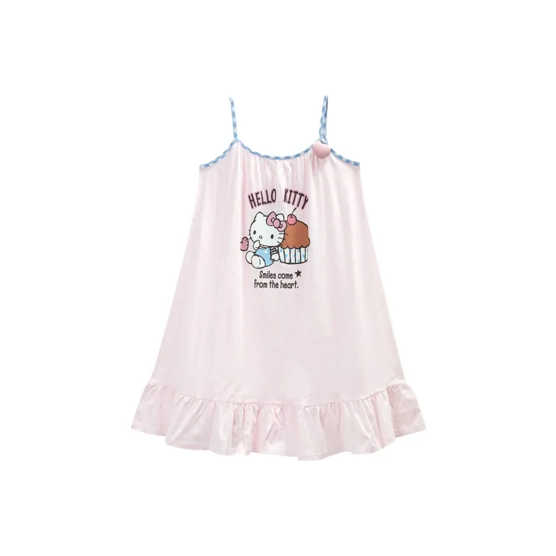 GUKOO x Hello Kitty/, Sanrio Series Nightgown Women's Ballet Pink-0
