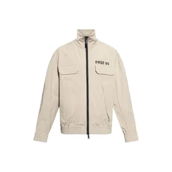 DSQUARED 2 Logo Printed Zipped Bomber Jacket
