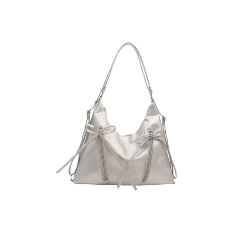 FCTOSSR PU Shoulder Bag Women's White/Silver/Black/Pink-3