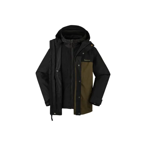 Timberland Windbreaker Jacket Men's Black Dark Olive