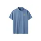 [Quick Dry Short-Sleeved]Denim Blue with Golden Snake Rich Overnight Chest Logo