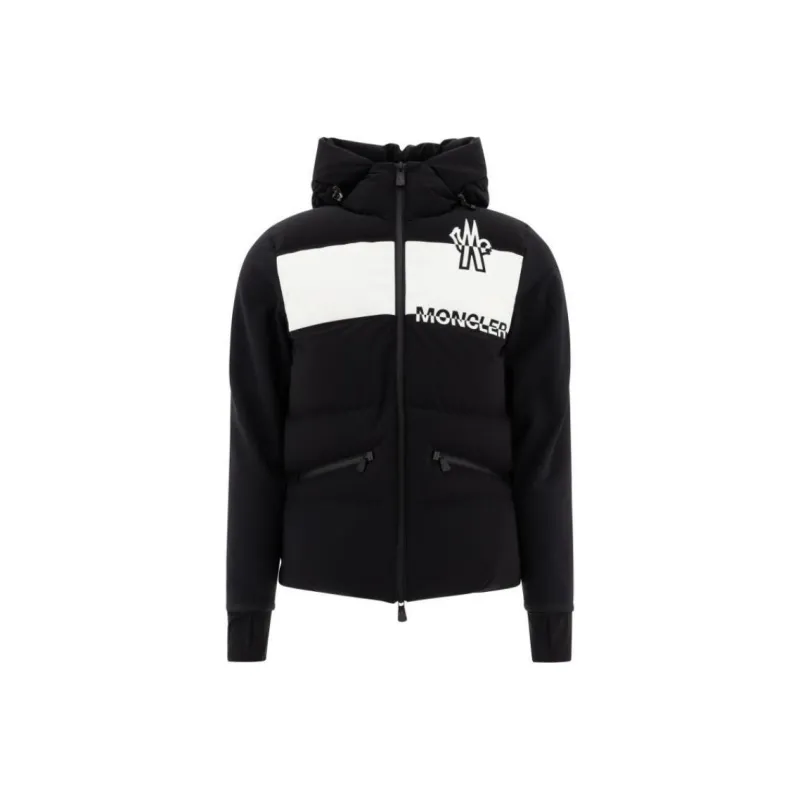 Moncler Logo Printed Hooded Down Jacket-0