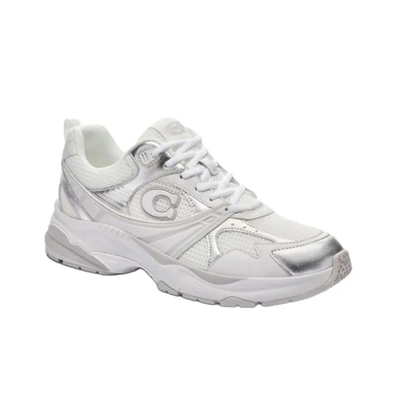 COACH Low Top Casual Shoes Men's Silver Gray-1