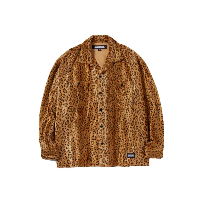 NEIGHBORHOOD Leopard Fur Long Sleeve Shirt-0