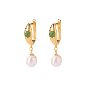 ZHENZHUAOMI Pearl Clip On Earrings Women's