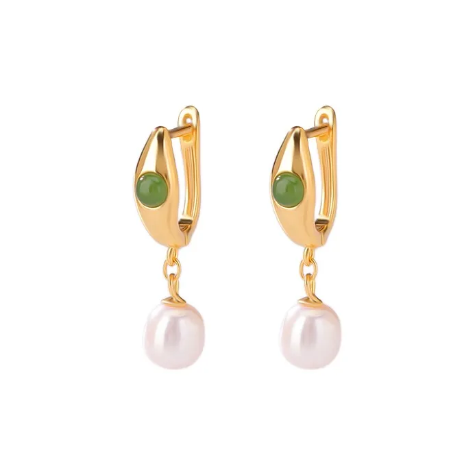 ZHENZHUAOMI Pearl Clip On Earrings Women's-0