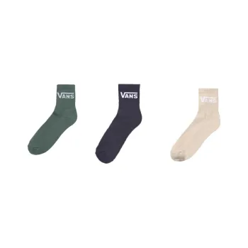 Vans HALF CREW Mid Calf Socks Women's 3 Pack Mixed Color