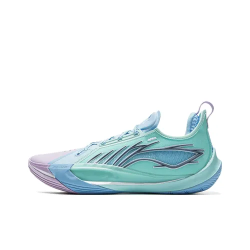 LiNing Sonic 13 Abrasion Resistant Slip Resistant Low Top Basketball Shoes Men's Blue Purple