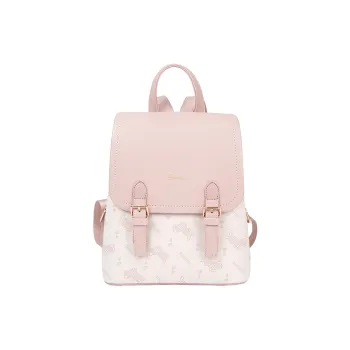 SHORT HAIR GIRL PU Backpack Women's Cherry Blossom Pink