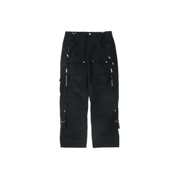 ATTEMPT Straight Casual Pants Unisex Black