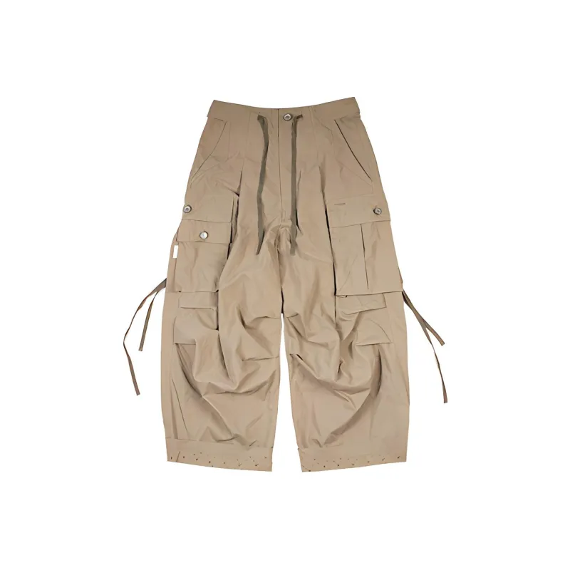 PROS BY CH Straight Casual Pants Unisex Khaki-0