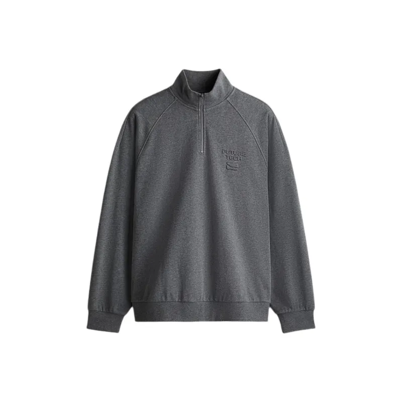 H&M New Year Sweatshirts Men Dark Gray-0