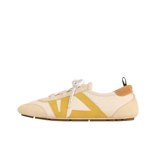 LOUIS VUITTON Sneakerina German Army Trainers Low Top Casual Shoes Women's Beige Yellow