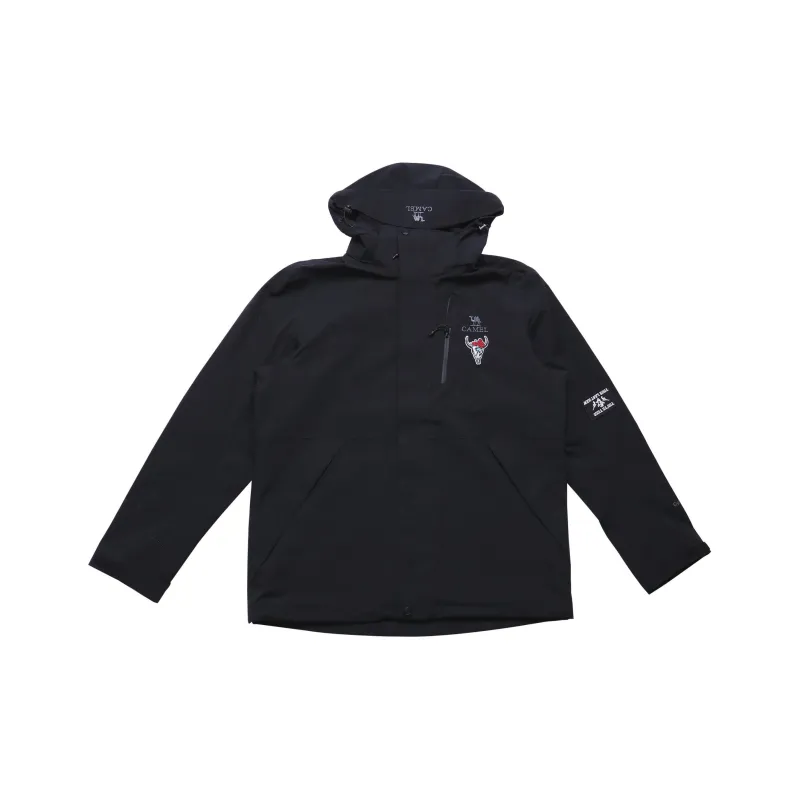 CAMEL All weather Waterproof, Windproof, Thermal, And Rainproof Windbreaker Jacket Unisex Black-0