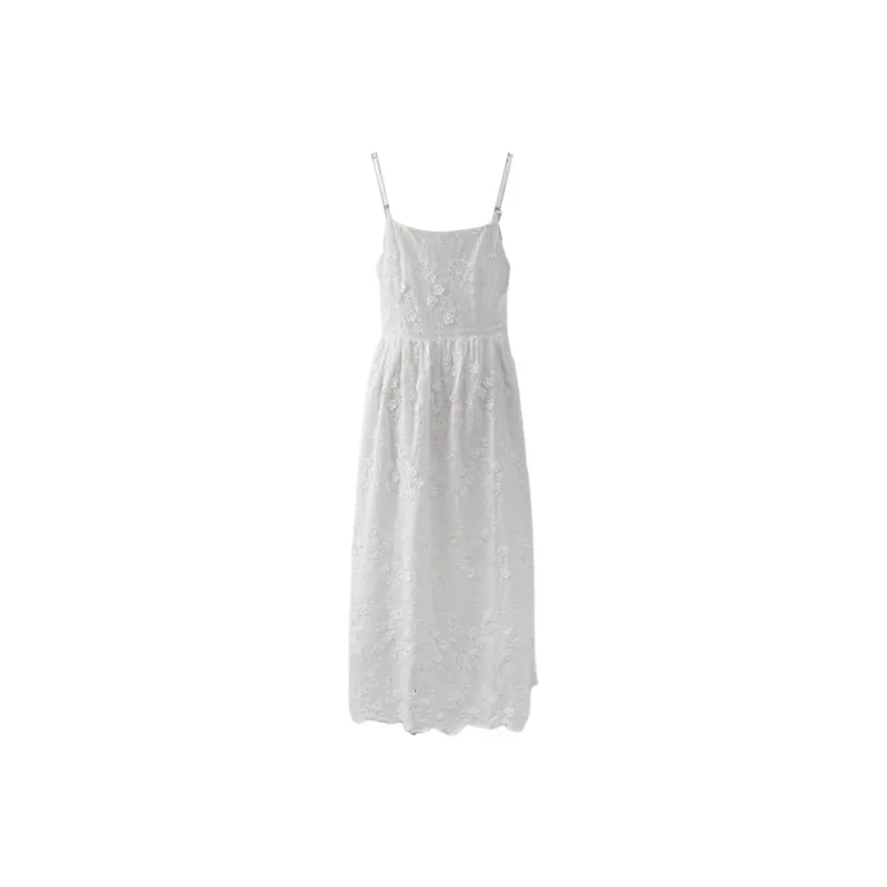 Mu Xiao Xin Slip Dress Women's White-0