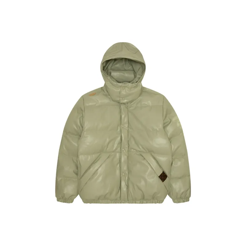 Aape Quiled Faux leather Down Jacket-2