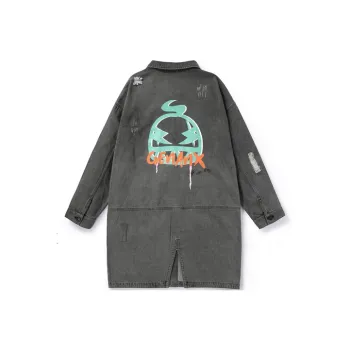 GENANX Trench Coats Unisex Gray