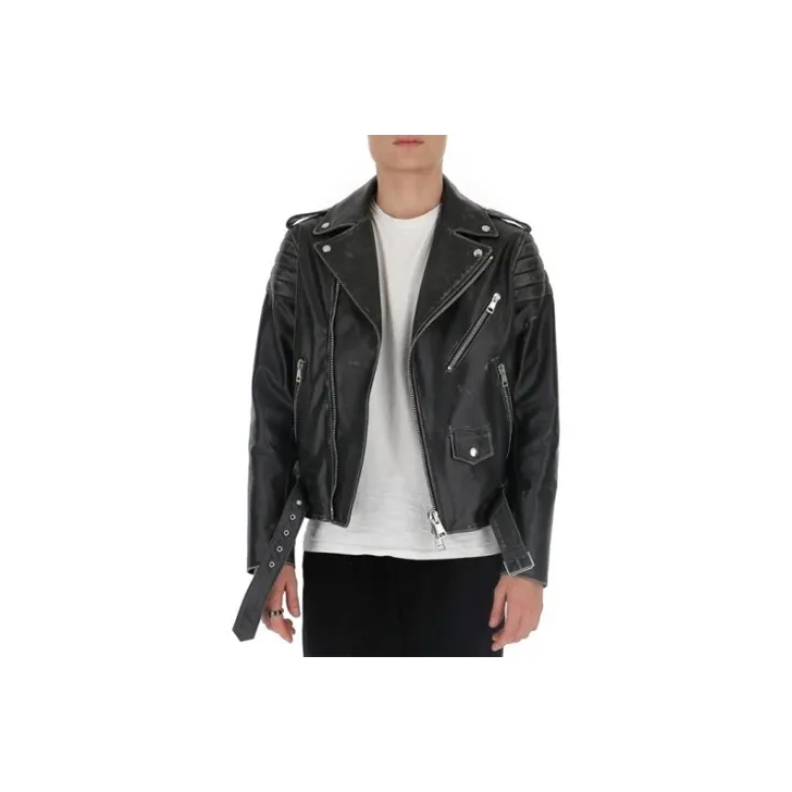 Valentino Leather Jackets Men Black-0