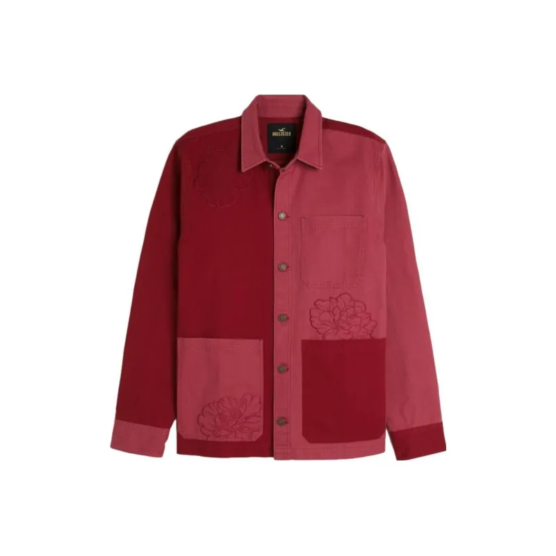 Hollister Jackets Coats Unisex Red-0