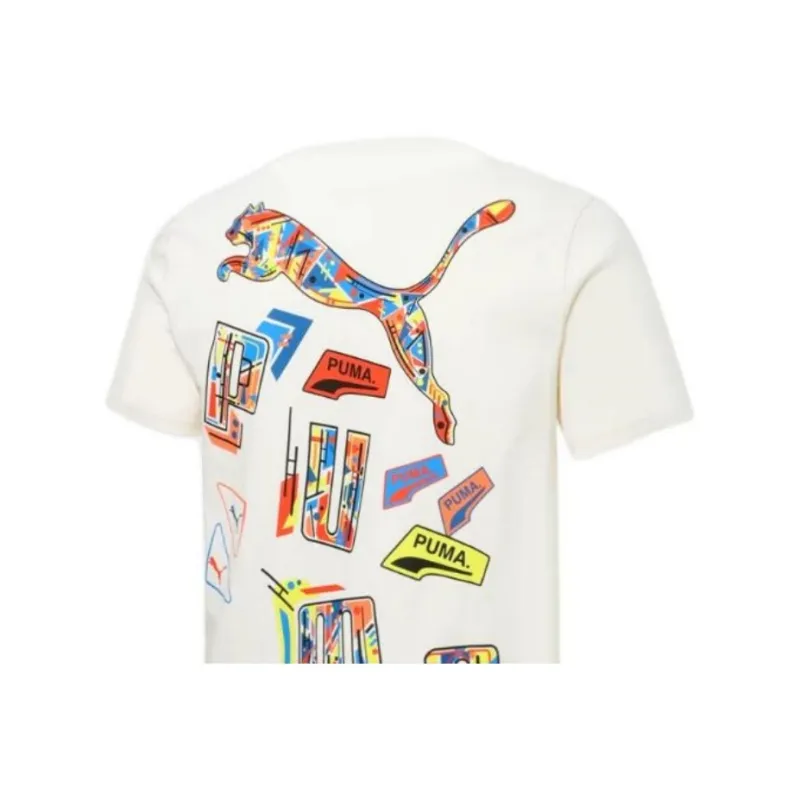 PUMA Set-in Sleeve T-Shirt Unisex Ecru-2