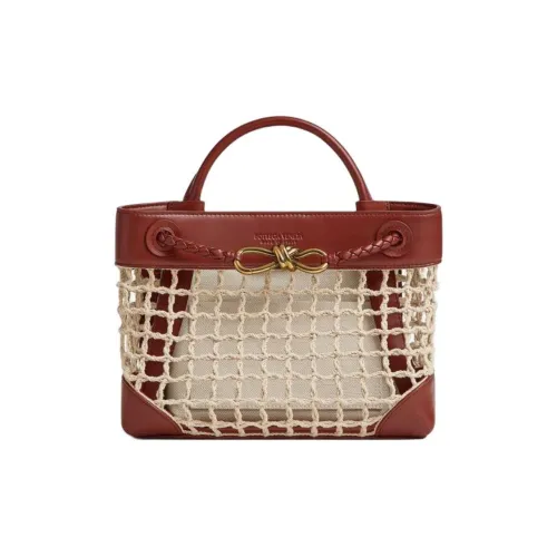 Bottega Veneta Cotton With Calfskin Shoulder Bag, Crossbody Bag, Handbag Trumpets Women's Natural Color With Sabrie