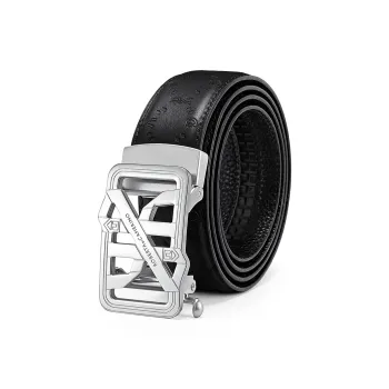 ROBERTA DI CAMERINO Top Grain Cow Leather Belts Men's Black 3.5cm