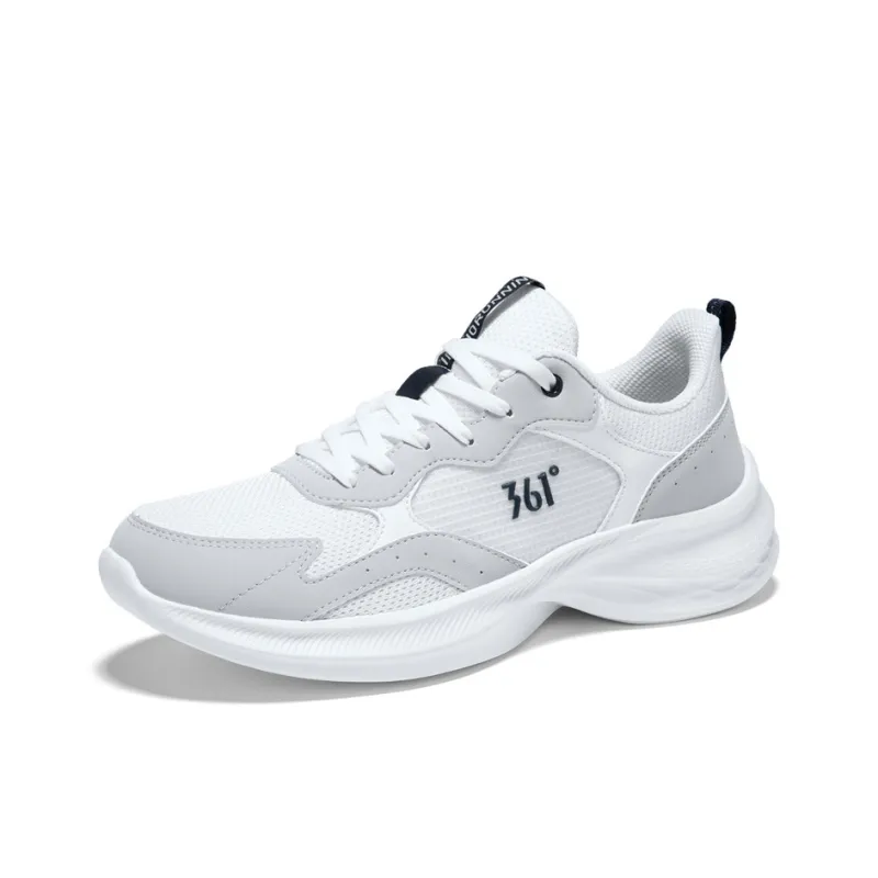 361° Cushioning, Breathable, Lightweight Low Top Casual Running Shoes Men's Feather White Photon Gray-1