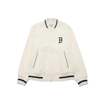 MLB SS24 Baseball Jacket Unisex Cream